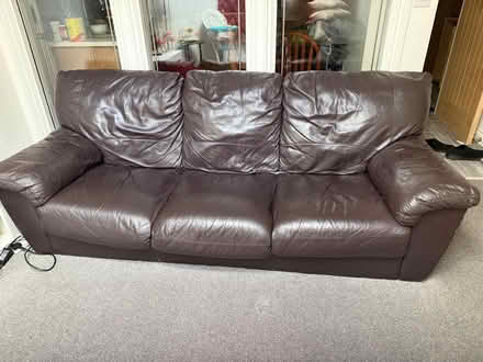 Photo of free Leather sofa (LU1) #1
