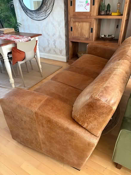 Photo of free Brown leather sofa, DFS (BR1 Bromley) #2