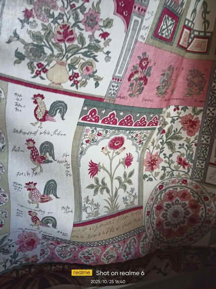 Photo of free Pair of patterned curtains (Fords Farm RG31) #2