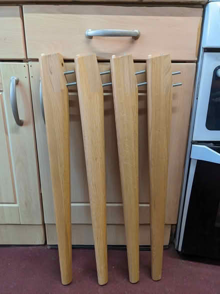 Photo of free Set of four table legs (PL4 Greenbank.) #1