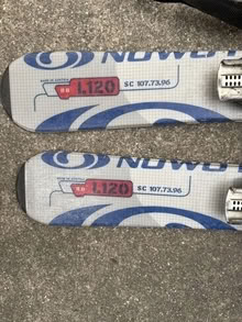 Photo of free Used kids 120 skis and 24.5 boots #1