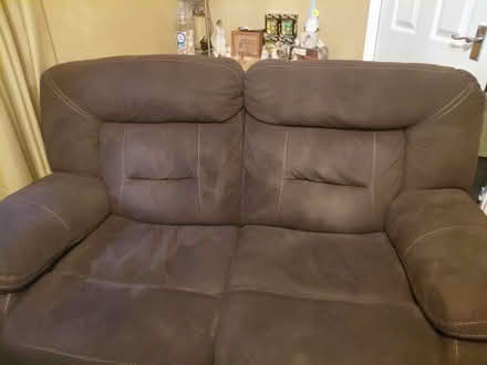 Photo of free Brown 3 seater 2 seater recliner (Cramlington NE23) #1