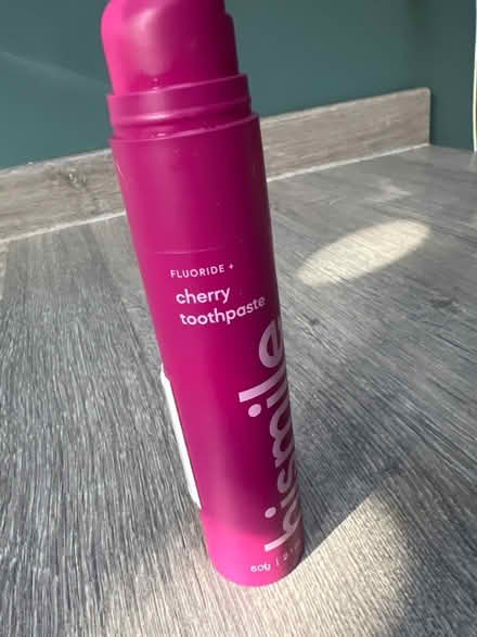 Photo of free Hismile Cherry Toothpaste. About half left. (Southsea PO4) #2