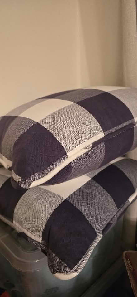 Photo of free Indigo white square cushions (Great Moor SK7) #1
