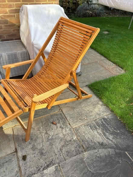 Photo of free Habitat deck chair with footrest (Boxmoor, Hemel Hempstead) #2