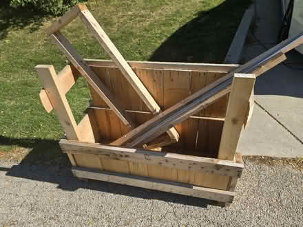 Photo of free Wood storage box and scrap wood (11S583 Whittington) #1