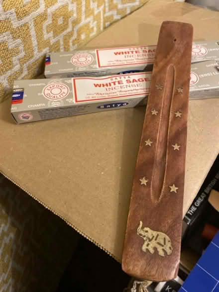 Photo of free White sage incense sticks and wooden holder (CT11) #1