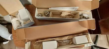 Photo of free NEW Satin nickel bathroom bar set (Manchester) #1