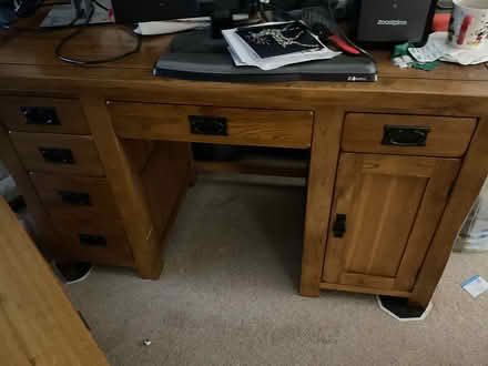 Photo of free Solid oak computer desk (East End Glasgow G31) #1
