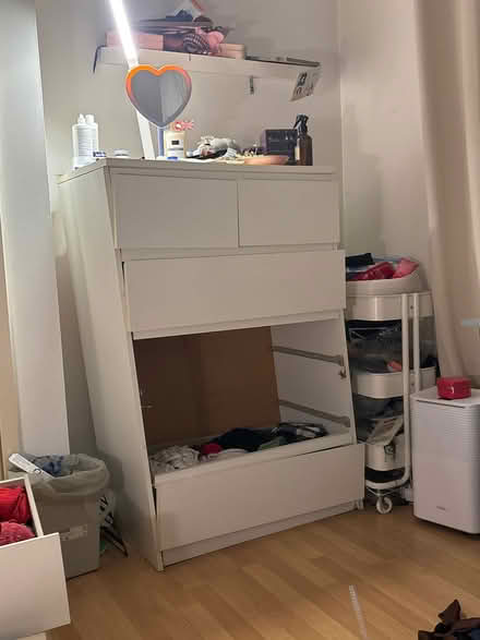 Photo of free Ikea MALM dresser, needs repairing but has all the pieces (North Road N7) #1