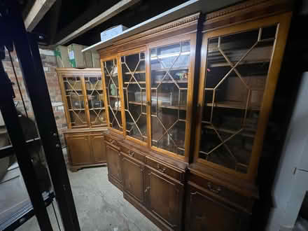 Photo of free Yew display cabinet with shelves (CM3 East Hanningfield.) #2