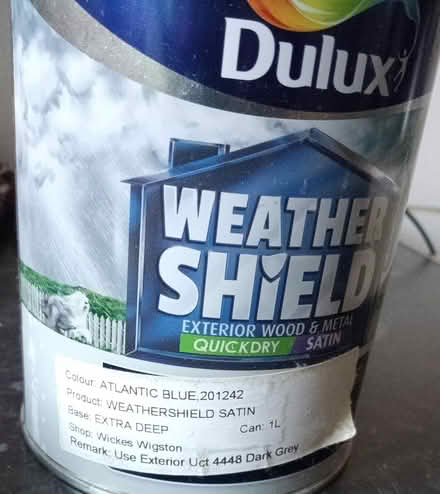 Photo of free 1L 'Atlantic Blue' Exterior Paint (LE8 5AH) #2