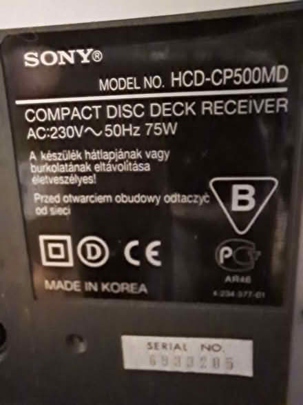 Photo of free old Sony mini hifi with 2 Sony speakers (Saltdean BN2) #4