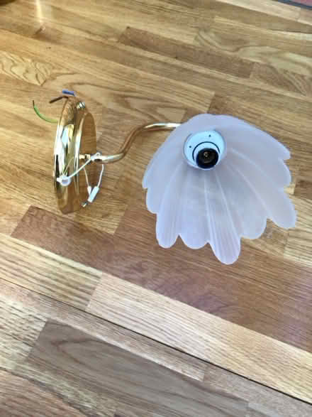Photo of free A single wall light, with glass shade (Garden City OX5) #4