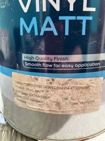 Photo of free 5L Tin of Dulux 'Turquoise Jewel' Paint (Sutton Pools OX14) #3