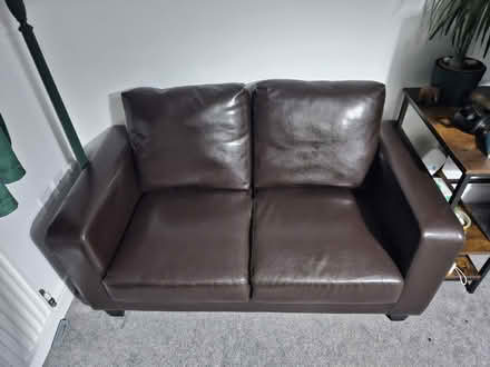 Photo of free Brown Faux Leather 2 seater sofa (warwick CV34) #1