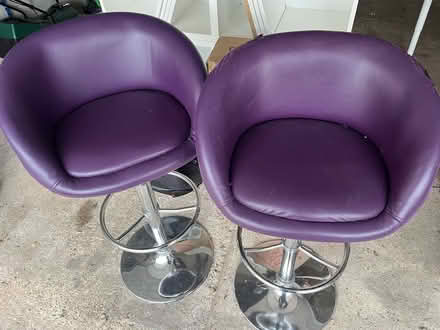 Photo of free Purple gas lift bar stools (Ipswich, IP1) #1