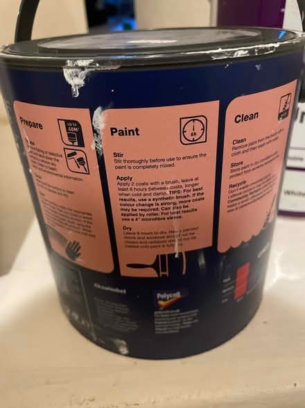Photo of free Quick dry gloss white paint (Finsbury park) #2
