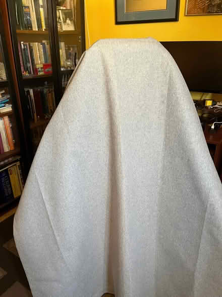 Photo of free Pair of light grey curtains for pole (Woodley RG5) #2