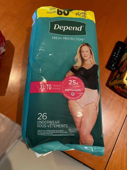 Photo of free Adult diapers unopened, XL (San Rafael) #1