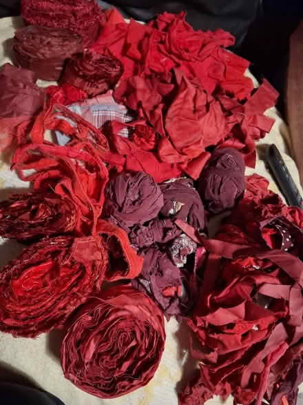 Photo of free Large box of fabric strips (Hauxton) #2