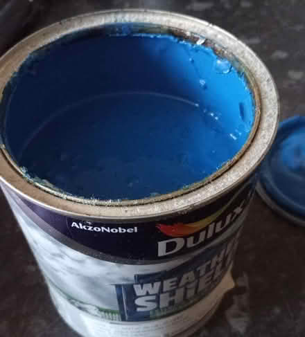 Photo of free 1L 'Atlantic Blue' Exterior Paint (LE8 5AH) #1