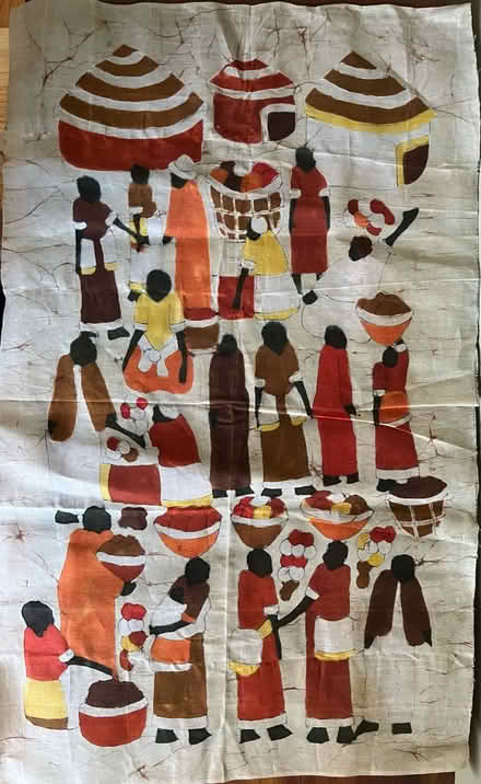 Photo of free Colorful Market Scene Tapestry (Redwood City) #1