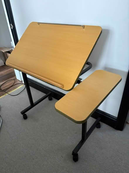 Photo of free Adjustable bed table (Woodham) #2