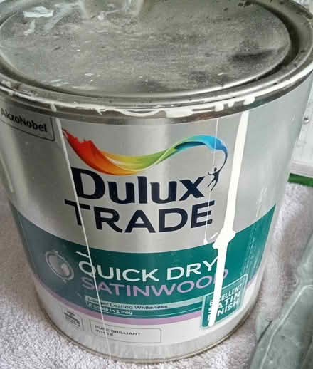 Photo of free 2.5L White Satinwood Paint (LE8 5AH) #1
