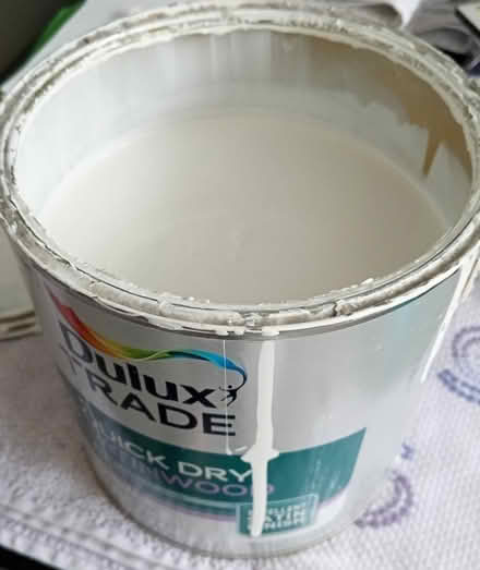 Photo of free 2.5L White Satinwood Paint (LE8 5AH) #2