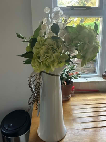 Photo of free Tall white Jug Vase (Marden, Devizes SN10) #1