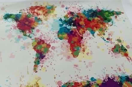 Photo of free Paint by numbers kit of abstract world map (Swannington LE67) #1