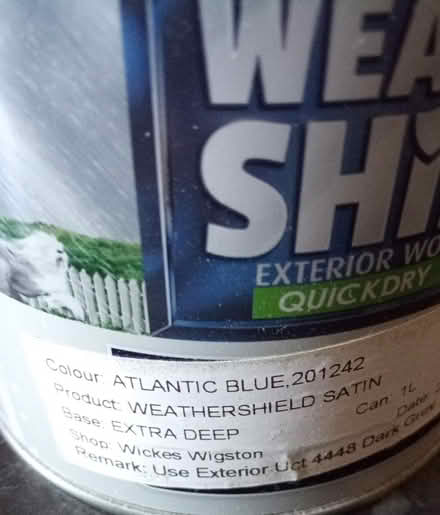 Photo of free 1L 'Atlantic Blue' Exterior Paint (LE8 5AH) #4