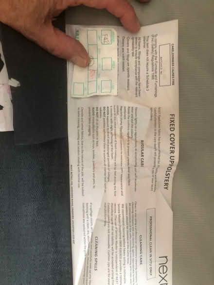 Photo of free Next Blue 2 seater settee (AL8 Welwyn Garden City) #2