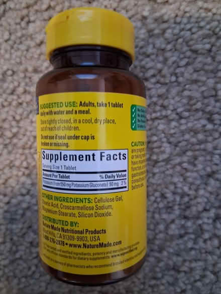 Photo of free Nature Made Potassium Gluconate (Oswego off Route 31) #2