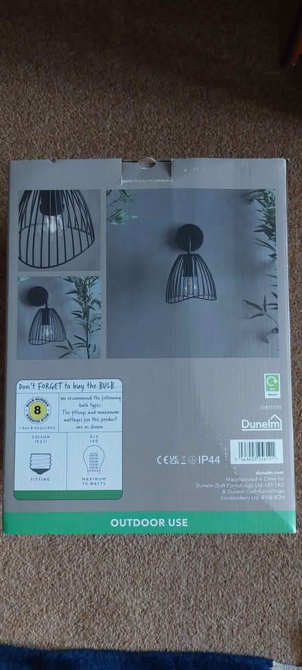 Photo of free Lamp from Dunelm for outdoor use (Kendal LA9) #2