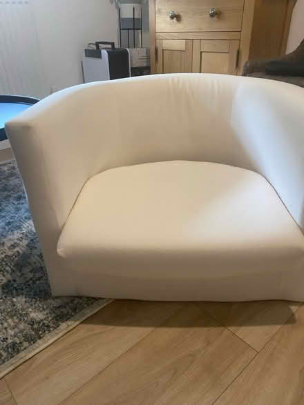 Photo of free IKEA cream tub chair (no legs ) (Colchester) #1