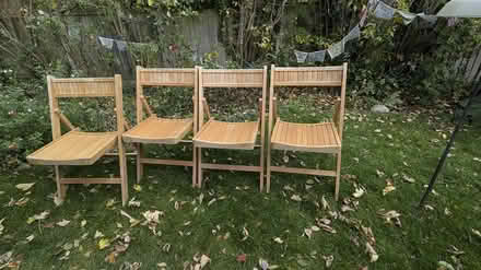 Photo of free 4 Foldable Wooden Chairs (Letchworth (SG6)) #2