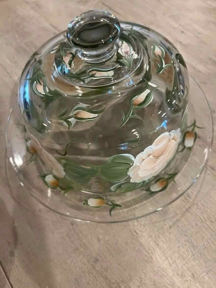 Photo of free Covered Glass Platter (Tenafly NJ) #2