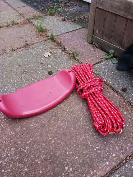 Photo of free Childs swing seat & rope (Hanworth RG12) #1