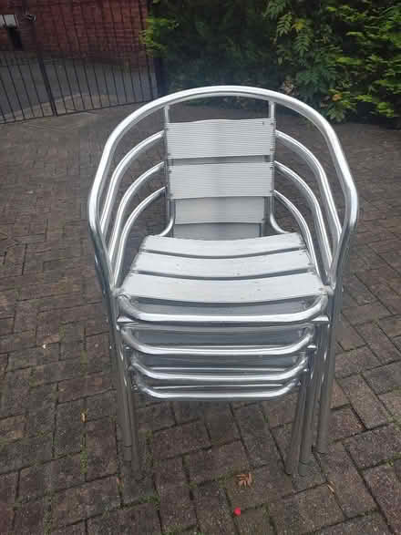 Photo of free 4 lightweight garden chairs (Prestwich, M25) #1