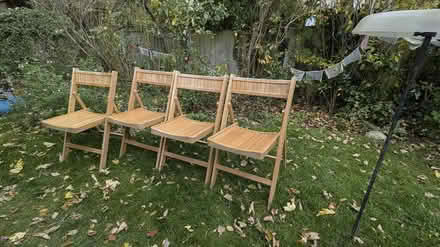 Photo of free 4 Foldable Wooden Chairs (Letchworth (SG6)) #1