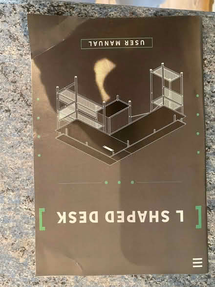 Photo of free Black L Shaped Desk (ME10) #2