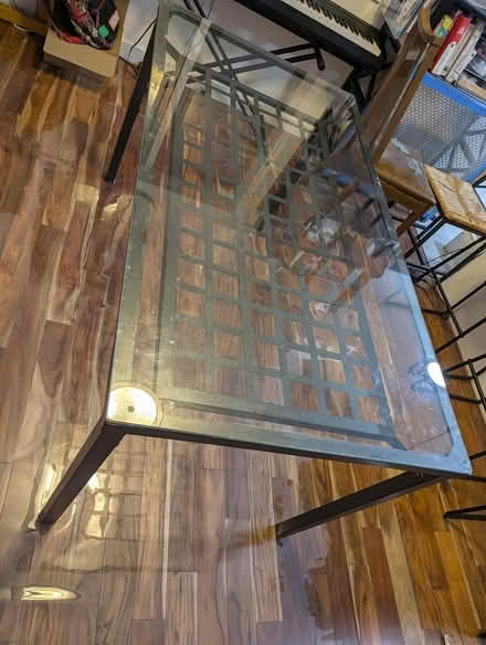 Photo of free Glass Top Dining Table w/ Chairs (146th & Amsterdam Ave) #2