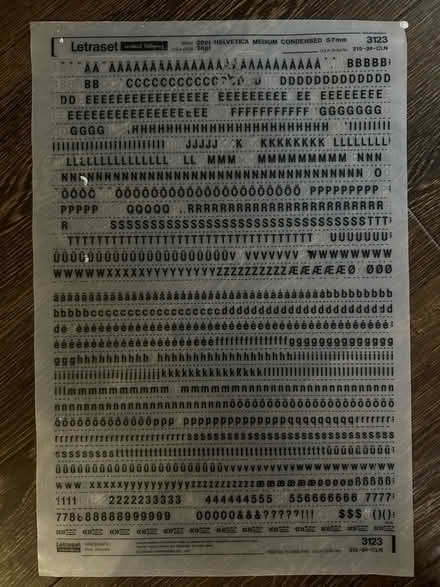 Photo of free Letraset transfers (Chigwell IG7) #1