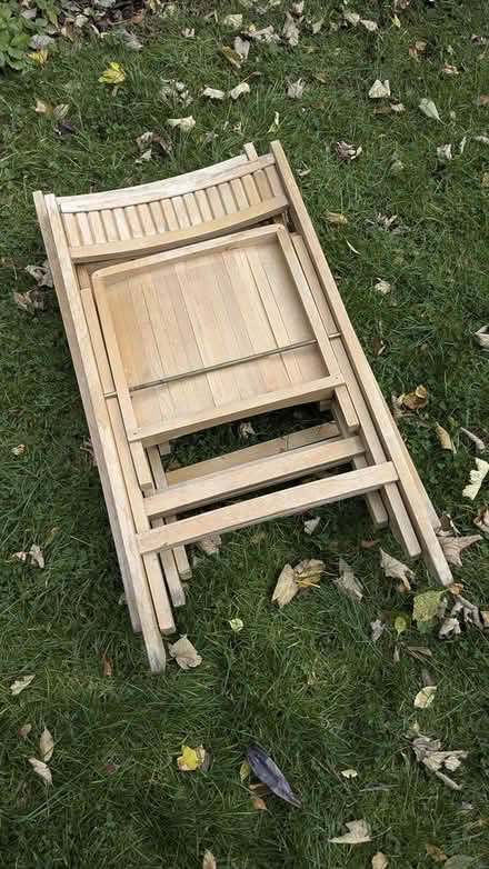 Photo of free 4 Foldable Wooden Chairs (Letchworth (SG6)) #3