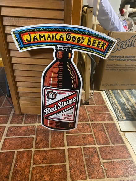Photo of free Red Stripe metal sign (East side of Columbia) #1