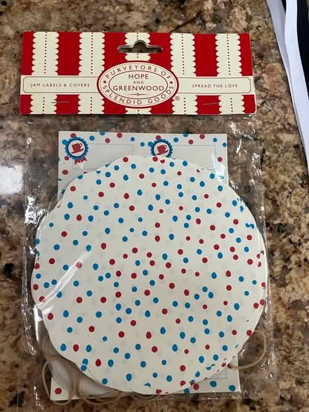 Photo of free Jam jar labels & covers (Ruislip UB10) #1