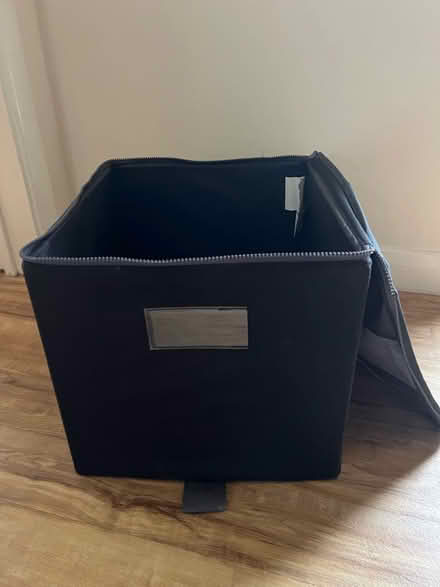 Photo of free Two black zipped storage boxes (Knotty Green HP9) #2