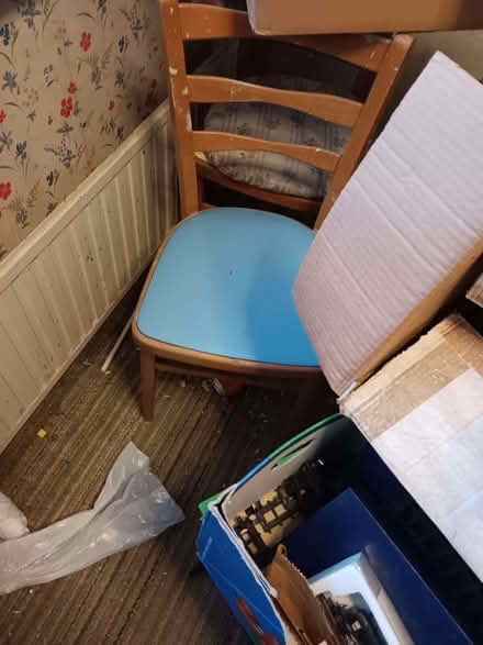 Photo of free Kitchen Chairs with Blue Seats & Yellow Seat (Knaresborough HG5) #2